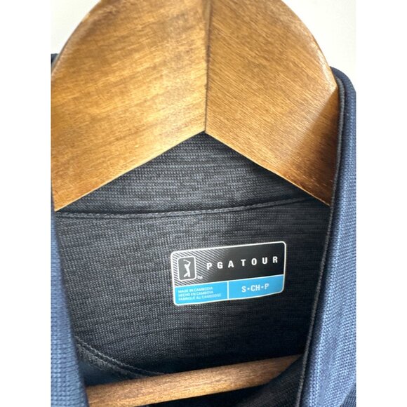 Pga Tour Blue 1/4 Zip Pullover Long Sleeve Lightweight Shirt Size S - Picture 3 of 8